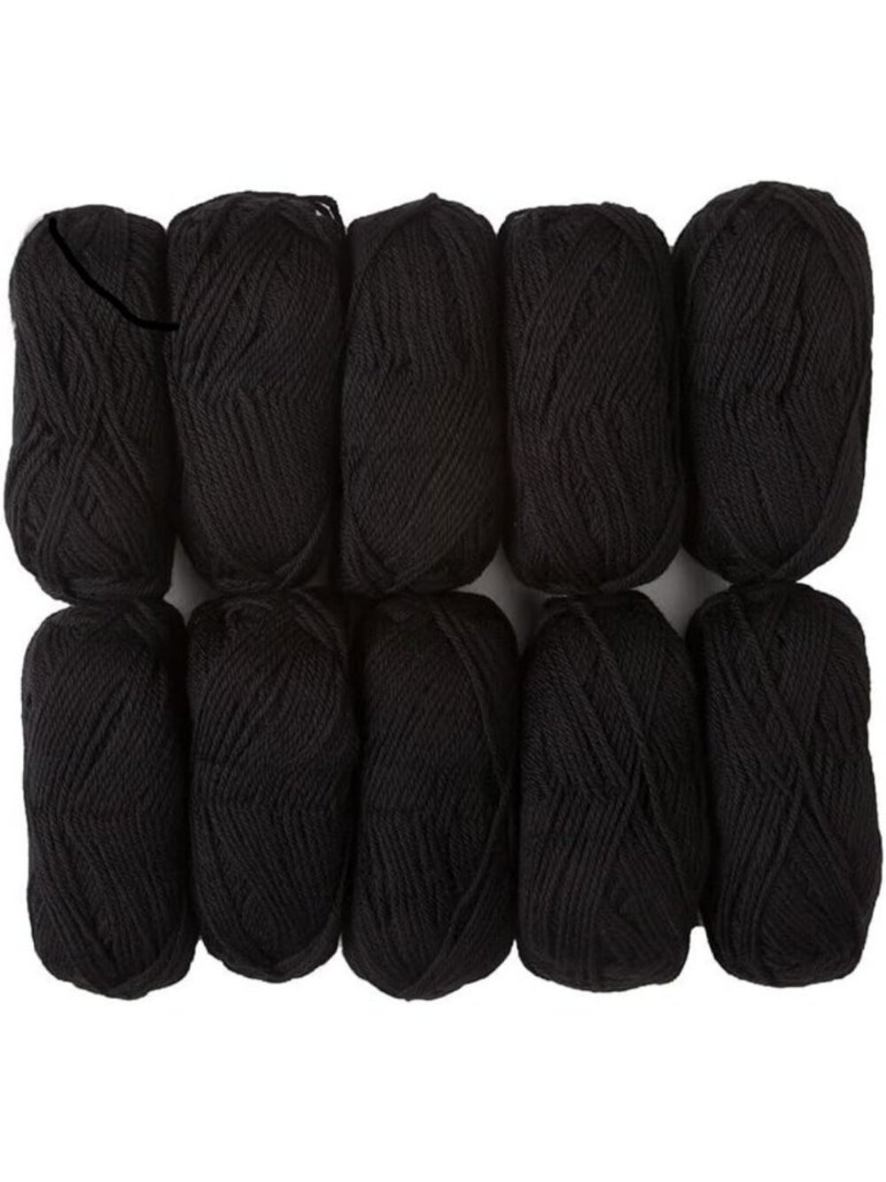 Soft Black 100% Wool Yarn Pack for Knitting & Crocheting - Perfect for Crafts